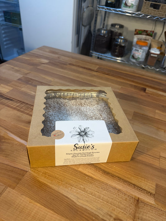 Belgian Chocolate Sourdough Brownies