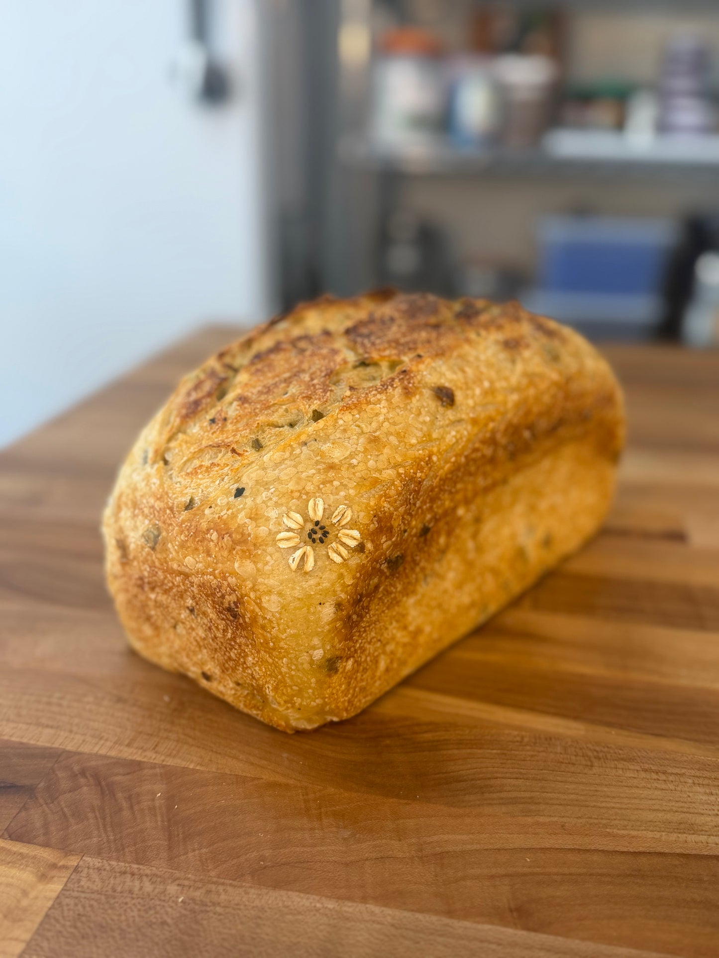 Fire Roasted Green Chile Sourdough Loaf